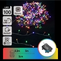 Aigostar - Zunanji LED božični niz 100xLED/8 funkcij 3xAA 5,3 m IP44 večbarven