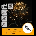 Aigostar - Zunanji LED božični niz 200xLED/8 funkcij 8m IP44 topla bela