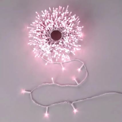 Aigostar - LED zunanji božični niz 500xLED/8 funkcij 53m IP44 rožnat