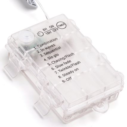 Aigostar - zunanji LED svetlobni niz 150 LED / 8 funkcij, 3×AA, 15,3 m, IP44, večbarven