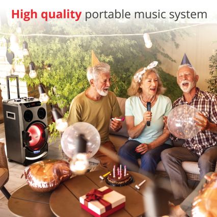 AKAI ABTS-112 - Brezžični zvočnik 300 W / 230 V, 7000 mAh, z daljinskim upravljalnikom