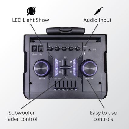 AKAI ABTS-112 - Brezžični zvočnik 300 W / 230 V, 7000 mAh, z daljinskim upravljalnikom