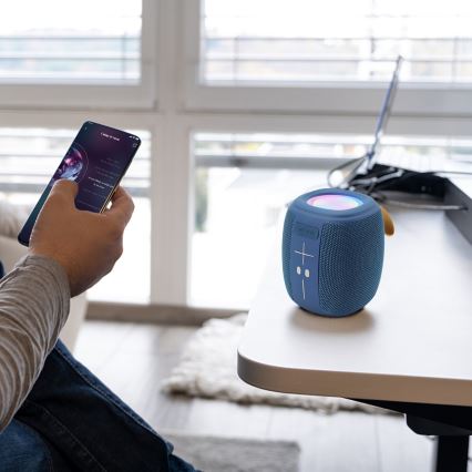 AKAI ABTS-V5 BL - Brezžični zvočnik z mikrofonom, 3 W / 1200 mAh, v modri barvi