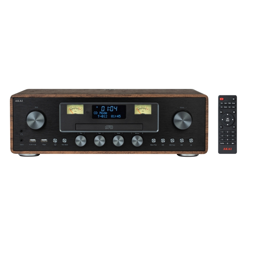 AKAI AM-100 RHAPSODY - Mikrosistem s CD/FM/DAB/AUX/USB/MP3 40W/230V + daljinski upravljalnik