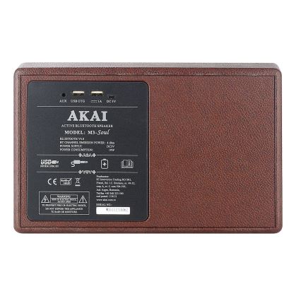 AKAI M3 SOUL COFFEE - Brezžični zvočnik 20W/6000 mAh