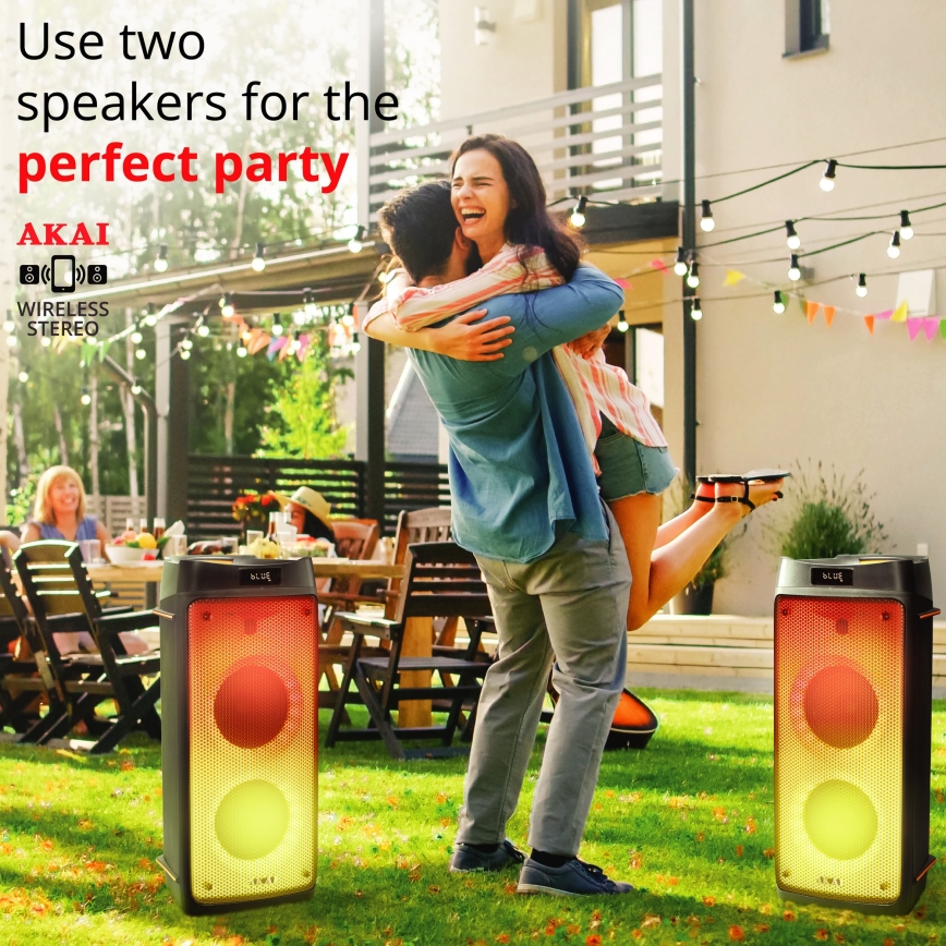 AKAI PARTY BOX 810 - Brezžični zvočnik 65W/230V 5000 mAh + daljinski upravljalnik