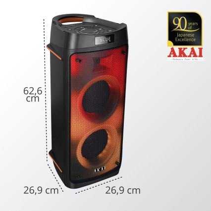 AKAI PARTY BOX 810 - Brezžični zvočnik 65W/230V 5000 mAh + daljinski upravljalnik