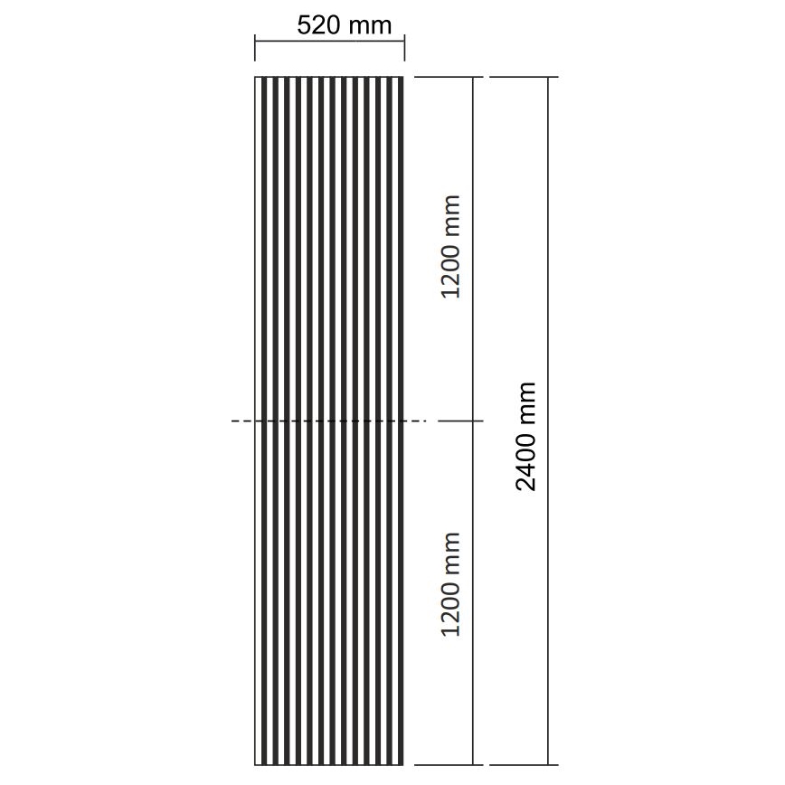 Akustični oblogni panel VASALUND 240x52 cm oreh