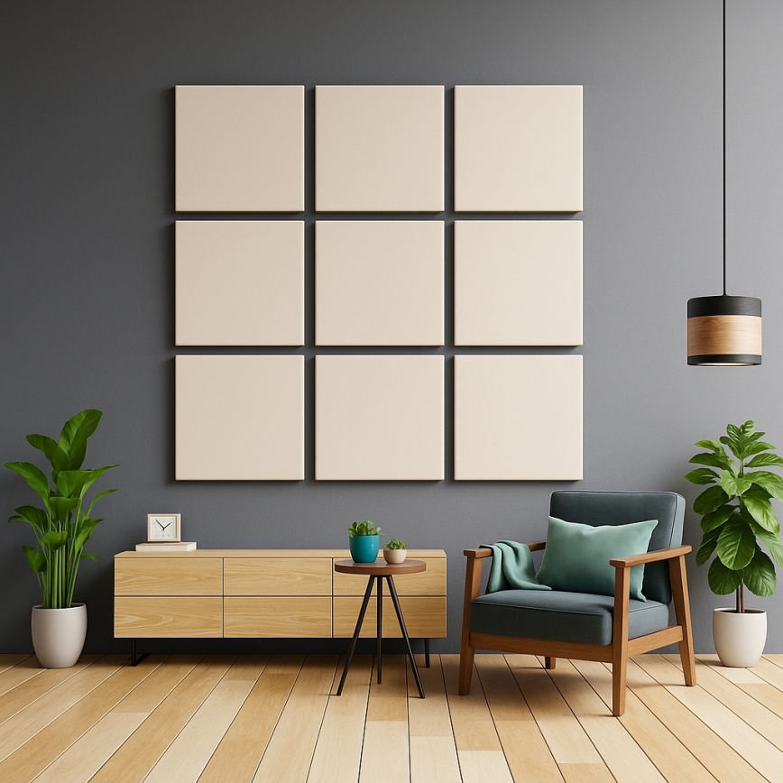 Akustični panel SILENCE 58x58 cm krem barva