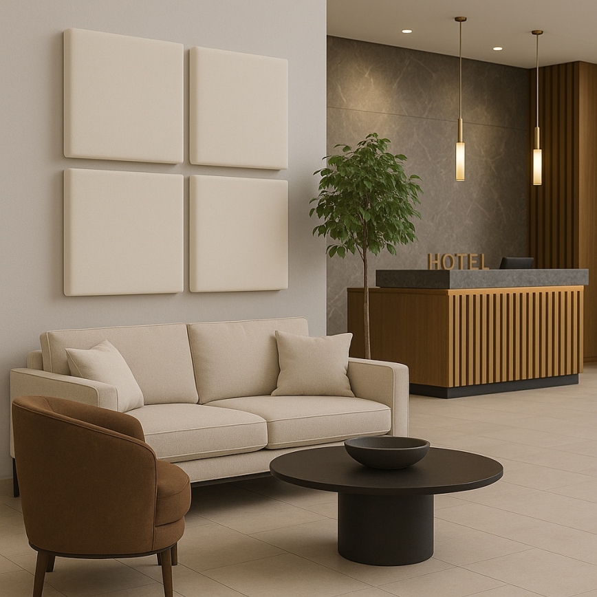 Akustični panel SILENCE 58x58 cm krem barva