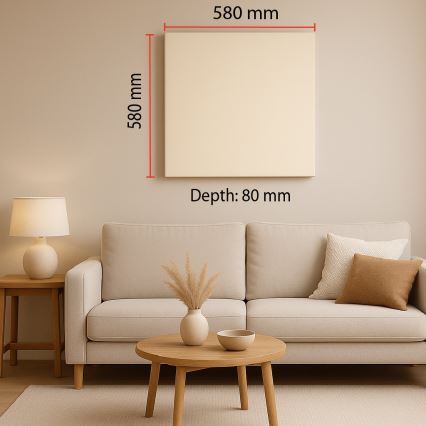 Akustični panel SILENCE 58x58 cm krem barva