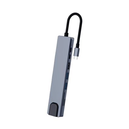 Aligator AHUB001 - USB-C razdelilec 8 v 1