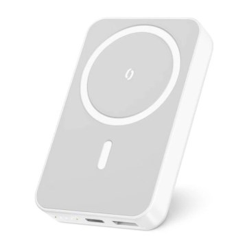 Aligator AMS04WT - powerbank z brezžičnim polnjenjem Qi in MagSafe, 10000 mAh, 15 W Power Delivery, črna