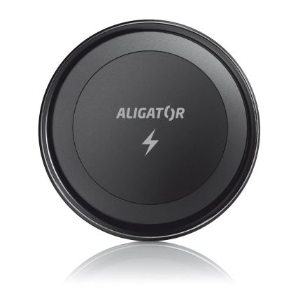 Aligator AMS05BK - Magnetni avtomobilski nosilec za telefon z brezžičnim polnjenjem Qi 15W in podporo MagSafe, črna
