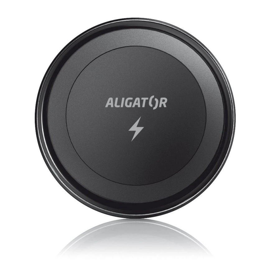 Aligator AMS05BK - Magnetni avtomobilski nosilec za telefon z brezžičnim polnjenjem Qi 15W in podporo MagSafe, črna