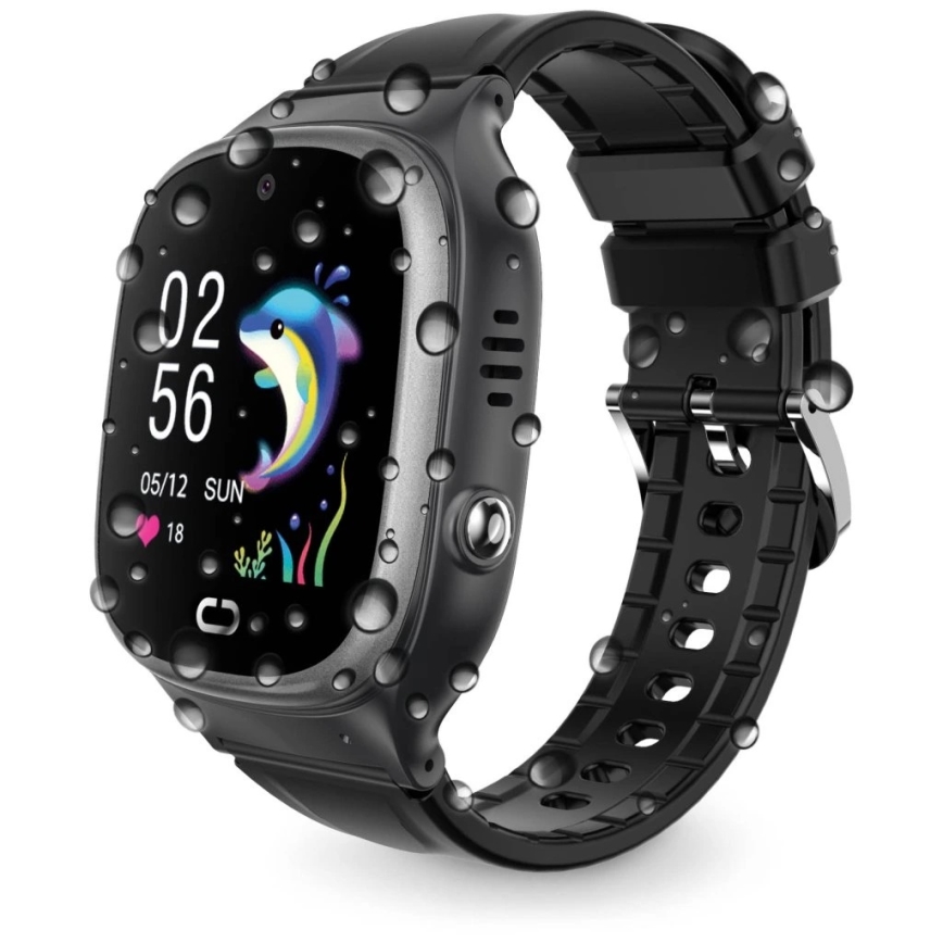 Aligator AW11BK - Pametna ura Watch Junior 2 450 mAh IP67 Wi-Fi črna