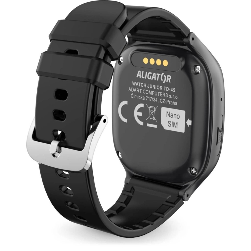 Aligator AW11BK - Pametna ura Watch Junior 2 450 mAh IP67 Wi-Fi črna