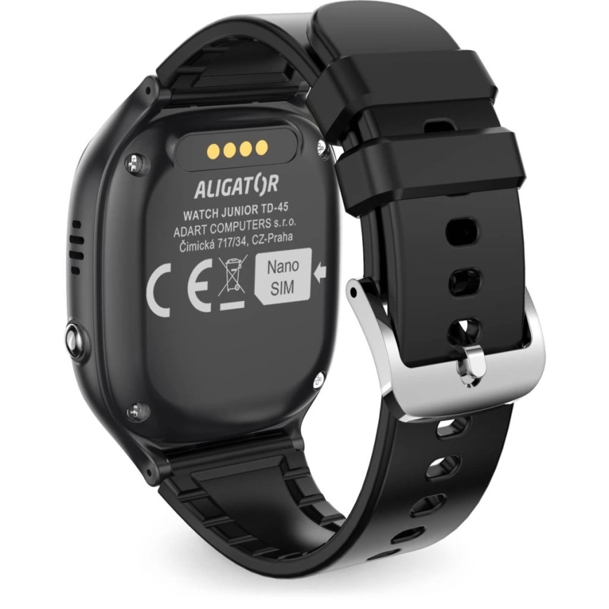 Aligator AW11BK - Pametna ura Watch Junior 2 450 mAh IP67 Wi-Fi črna