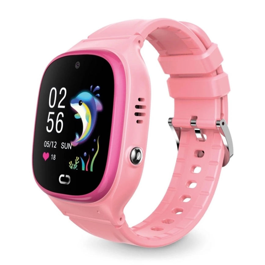 Aligator AW11PK - Pametna ura Watch Junior 2 450 mAh IP67 Wi-Fi rožnata