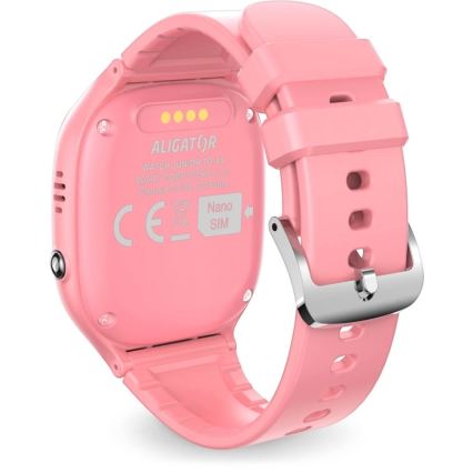 Aligator AW11PK - Pametna ura Watch Junior 2 450 mAh IP67 Wi-Fi rožnata