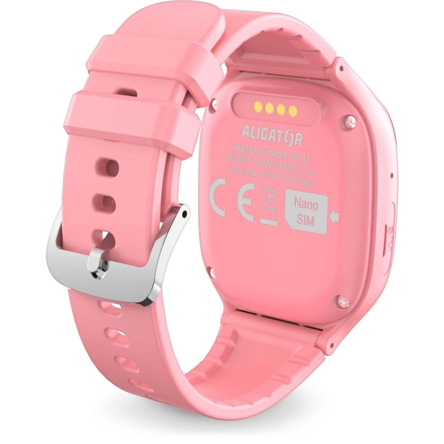 Aligator AW11PK - Pametna ura Watch Junior 2 450 mAh IP67 Wi-Fi rožnata