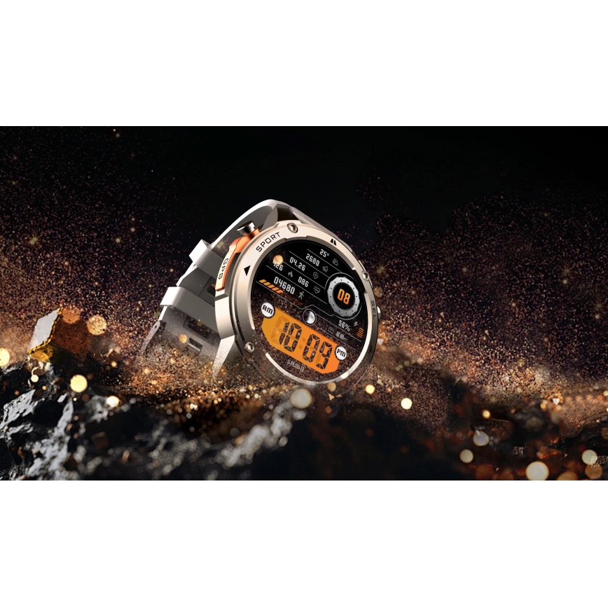 Aligator AW12SR - Pametna ura s GPS, 500 mAh, IP69K, srebrna