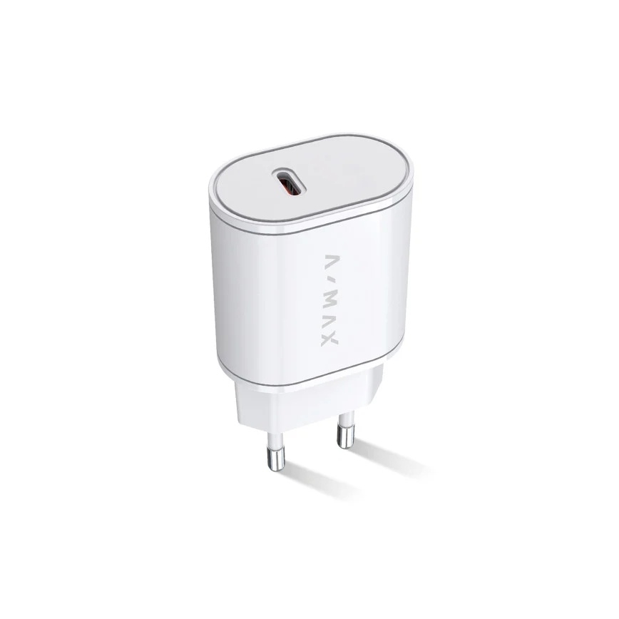 Aligator AX0001V - Hitri polnilni adapter A-MAX Power Delivery 20W USB-C, bela