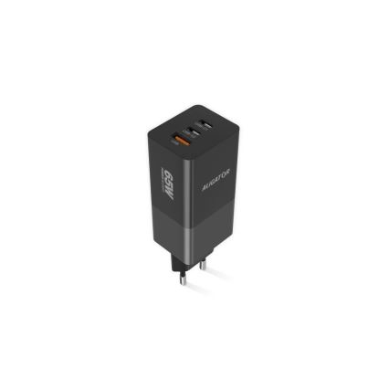 Aligator CHPD0027 - Hitri polnilni adapter GaN Power Delivery 65W 2xUSB-C + USB-A črna