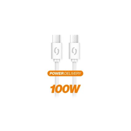 Aligator DATKP47 - USB kabel USB-C / USB-C 100W Power Delivery 1,5m bela