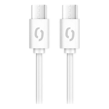 Aligator DATKP55 - USB kabel USB-C / USB-C 65 W Power Delivery 0,5 m, bela