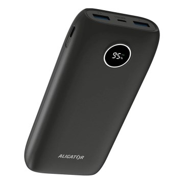 Aligator PBPD20BK - Powerbanka z LCD zaslonom Power Delivery 20000 mAh/20W/3,7V črna