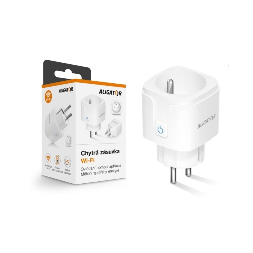 Aligator WAL001 - Pametna vtičnica 3680W/230V/Tip E/16A Wi-Fi Tuya