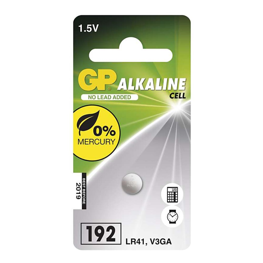 Alkalna baterija gumbasta LR41 GP ALKALINE 1,5V/24 mAh