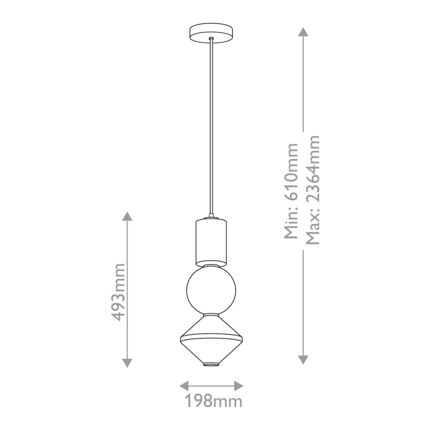 Alora Mood - LED viseči lestenec na jekleni vrvici BIJOU LED/20W/230V 3000K zlata