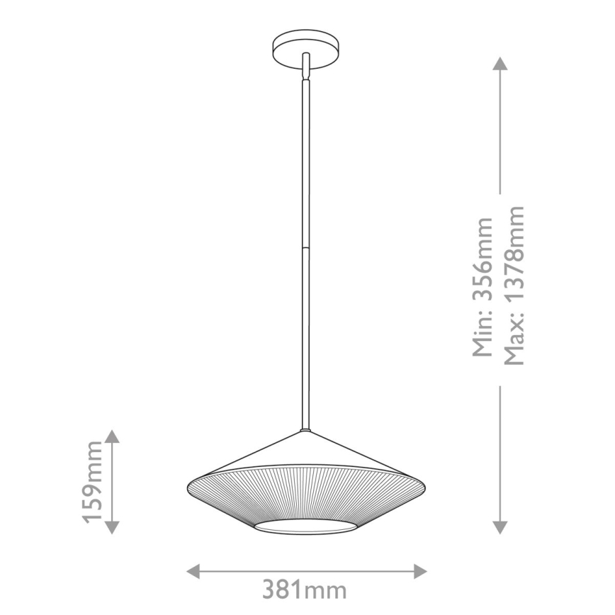 Alora Mood - Lestenec na drogu DAPHNE 1xE27/60W/230V pr. 38,1 cm črna