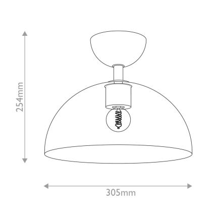 Alora Mood - Stropna svetilka JUDE 1xE27/60W/230V pr. 30,5 cm medenina