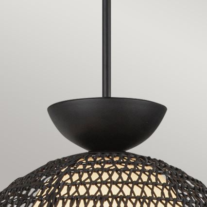 Alora Mood - lestenec na drogu PERTH 1xE27/60W/230V premer 37,5 cm črna