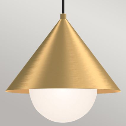 Alora Mood - Viseča svetilka na kabelu REMYCK 1xE27/60W/230V, premer 34,3 cm, zlata