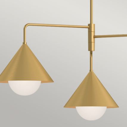 Alora Mood - Lestenec na palici REMYCK 3xE27/60W/230V zlate barve