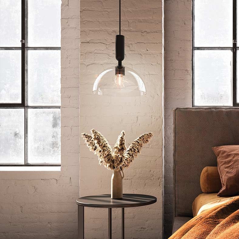 Alora Mood - Stropna svetilka na palici JUDE 1xE27/60W/230V črna