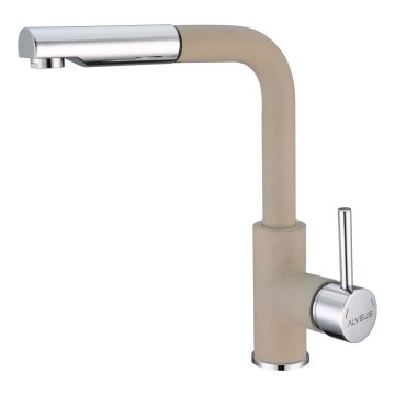 ALVEUS 1129045 - Pipa za pomivalno korito z izvlečnim pršilnikom SIROS 29,7 cm granit/bež
