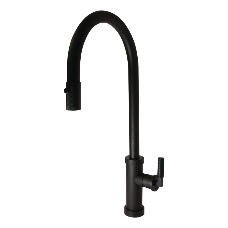 ALVEUS 1132179 - Pipa za pomivalno korito z izvlečnim pršilnikom NERINA 46,8 cm nerjaveče jeklo/črna