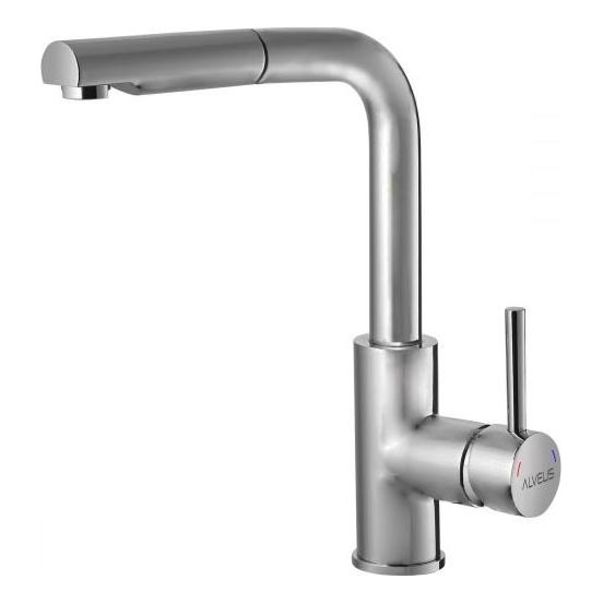 ALVEUS 1135366 - Pipa za pomivalno korito z izvlečnim pršilnikom SARA 29,7 cm nerjaveče jeklo