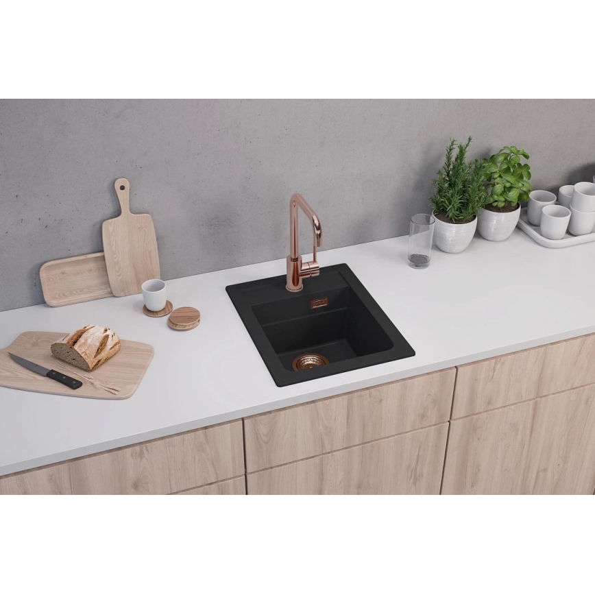ALVEUS 1139771 - Kuhinjsko korito ATROX 50x40 cm granit/črna