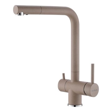 ALVEUS 1139807 - Pipa za umivalnik AGUILA 33,3 cm granit/bež