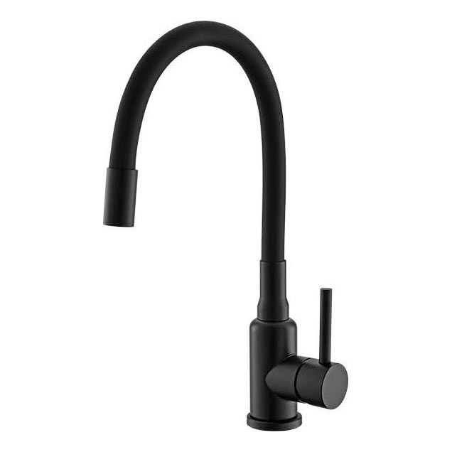 ALVEUS 1144433 - Pipa za umivalnik z gibljivo roko MINTAS 34 cm mat črna