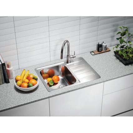 ALVEUS 1144603 - Kuhinjsko korito LINE 61,5x50 cm nerjaveče jeklo/satin, brez ekscentra