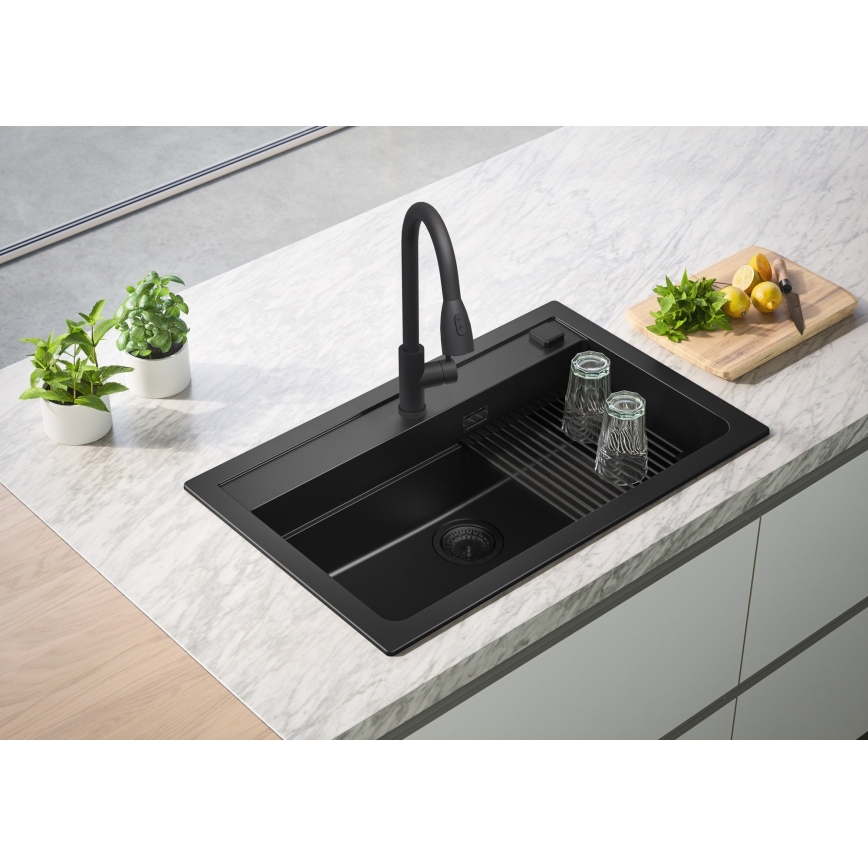 ALVEUS 1148163 - Kuhinjsko korito ATROX 79x50 cm granit/črna