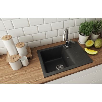 ALVEUS 1149116 - Kuhinjsko korito GEM 59x50 cm granit/črna