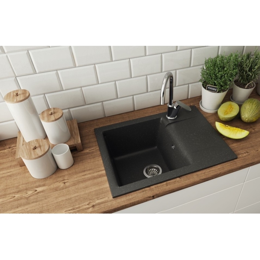 ALVEUS 1149116 - Kuhinjsko korito GEM 59x50 cm granit/črna